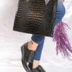 کفش زنانه چرم طبیعی گاوی طرح روناک