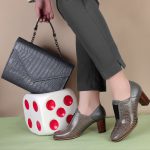 کفش چرم طبیعی زنانه روزمره مجلسی طرح مندیا